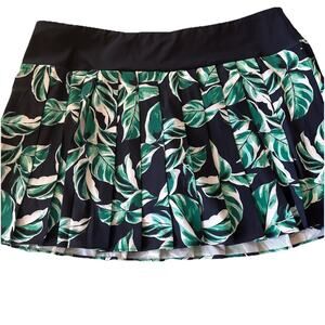 Tommy Bahama Golf Tennis Skort Skirt Women’s XL Pleated Emerald Green Aqua Navy